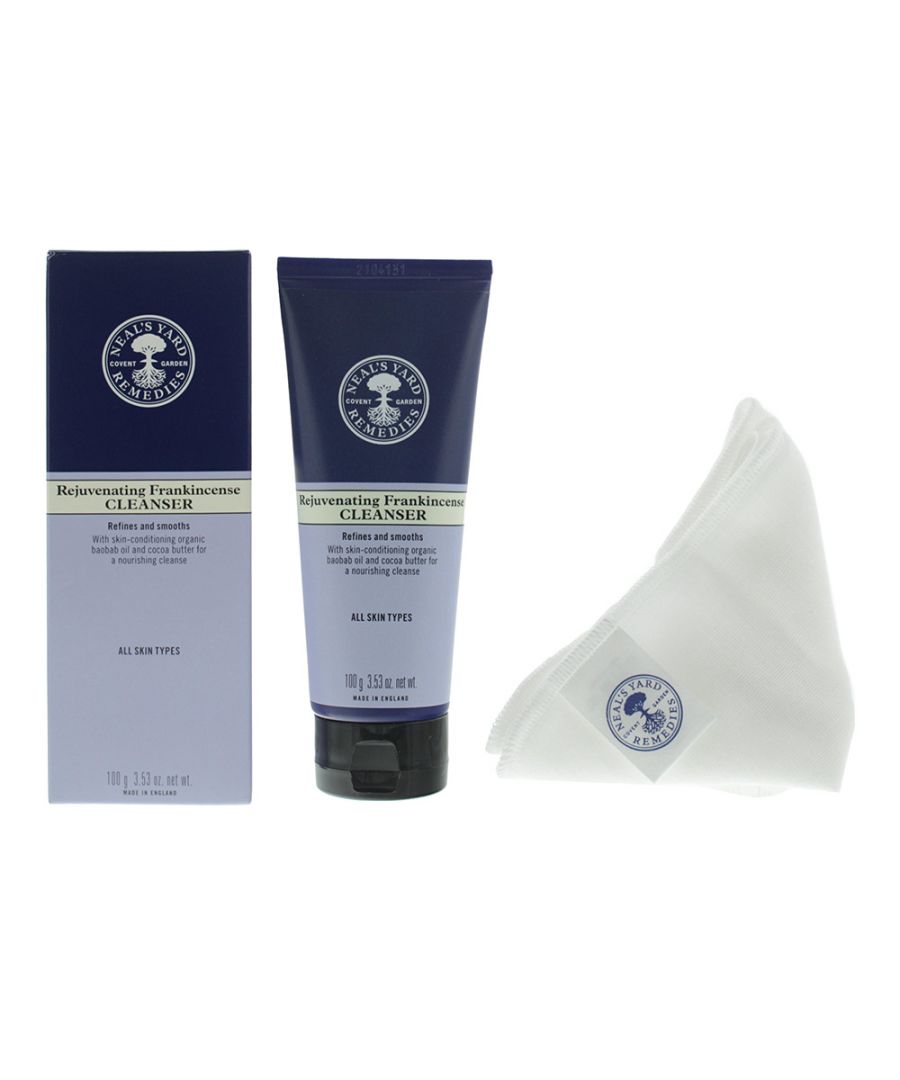 Neal's Yard Rejuvenating Frankincense Refining Cleanser is an award winning cream cleanser. The product has been created to wash away make up and other impurities to help leave the facing feeling cleansed, soft, smooth and fresh. The cream has been enriched with Frankincense and Cocoa butter and also contains essential fatty acid-rich organic baobab seed oil. The cream is suitable for all skin types and is gentle on the skin, despite being a very effective cleanser.