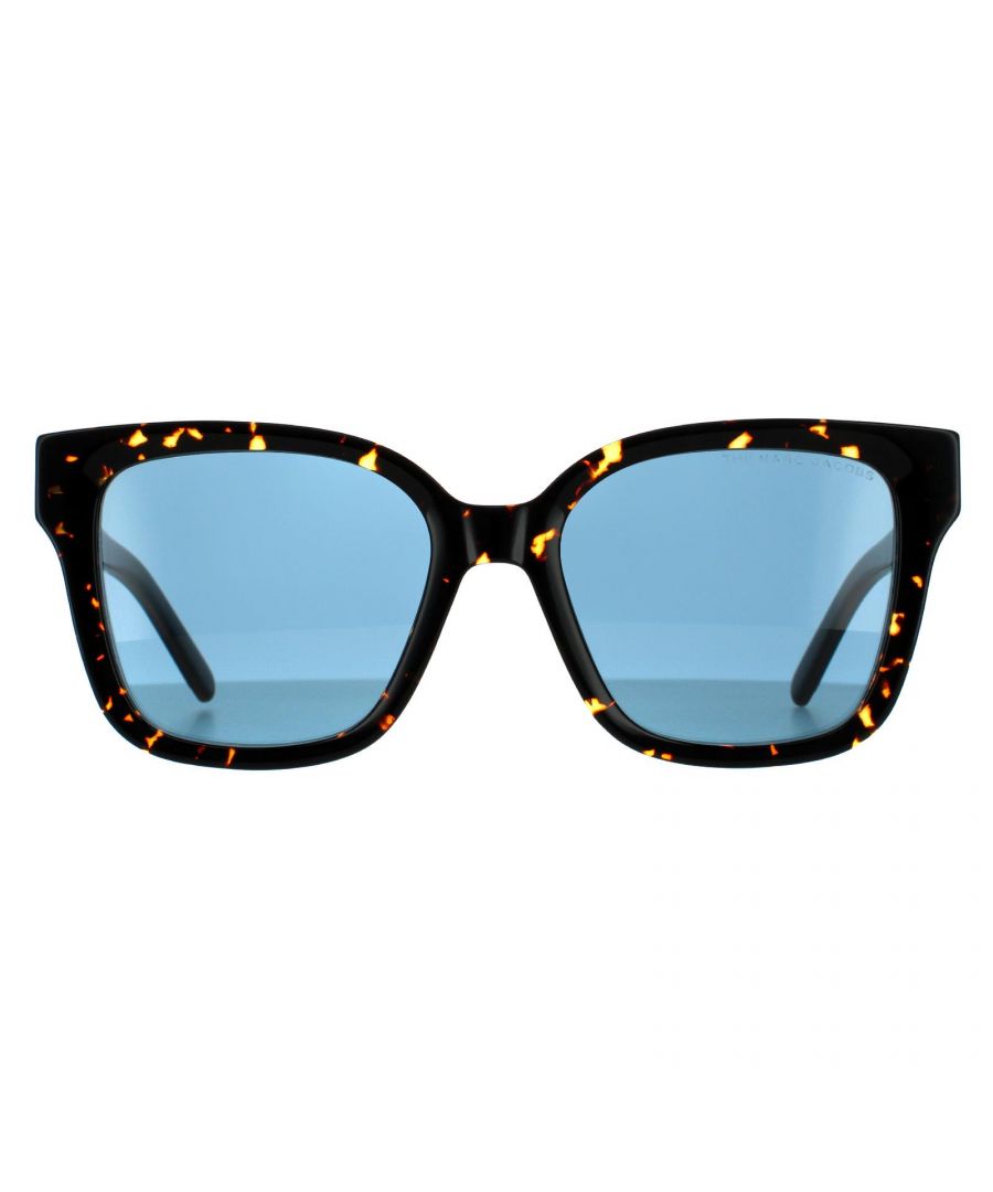 Marc Jacobs Square Womens Havana Black Blue Avio 90041091 Marc Jacobs are a stylish square style crafted from lightweight acetate. The Marc Jacobs logo features on the slender temples for brand authenticity.