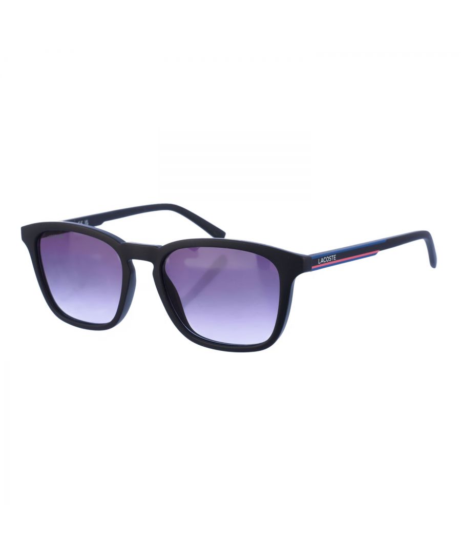 lacoste mens square shaped acetate sunglasses l947s men - black - one size