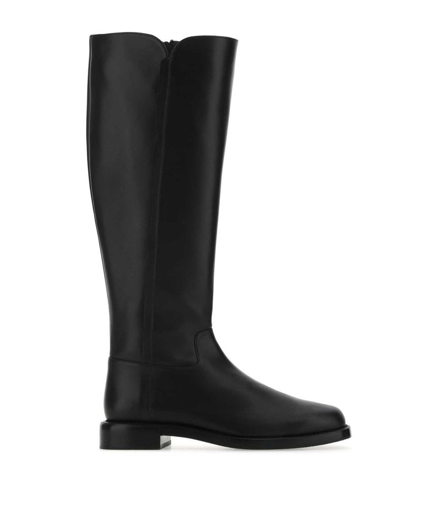 Black leather Riding boots
