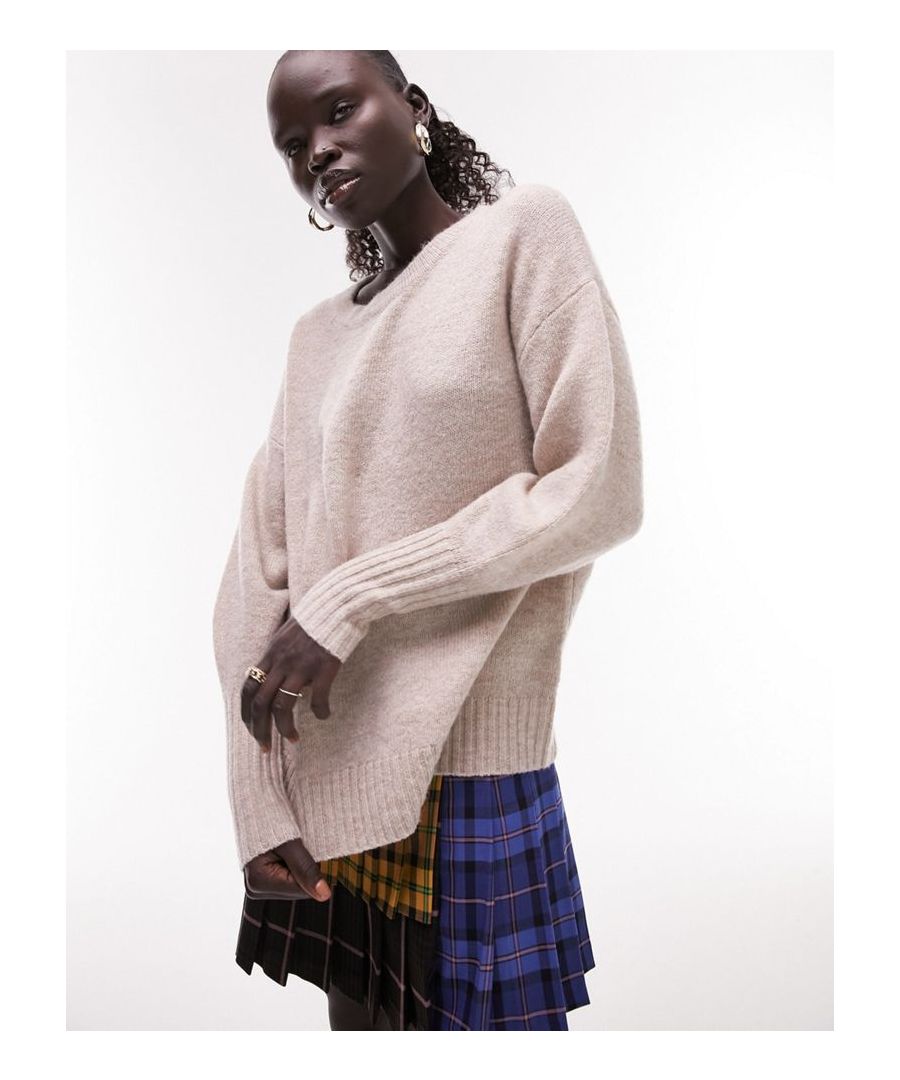 Jumpers & Cardigans by Topshop Petite Welcome to the next phase of Topshop Round neck Drop shoulders Oversized fit  Sold By: Asos