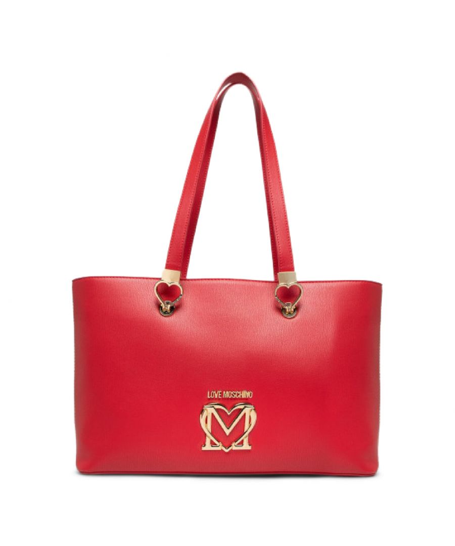 Brand: Love Moschino Collection: Spring/summer  Gender: Woman  Type: Shopping Bag  Material: Polyurethane  Main Fastening: Zip  Handles: 2 Handles  Inside: Lined, 1 Compartment  Internal Pockets: 2  Width cm: 40  Height cm: 24  Depth cm: 10  Details: Dustbag Included, Visible Logo