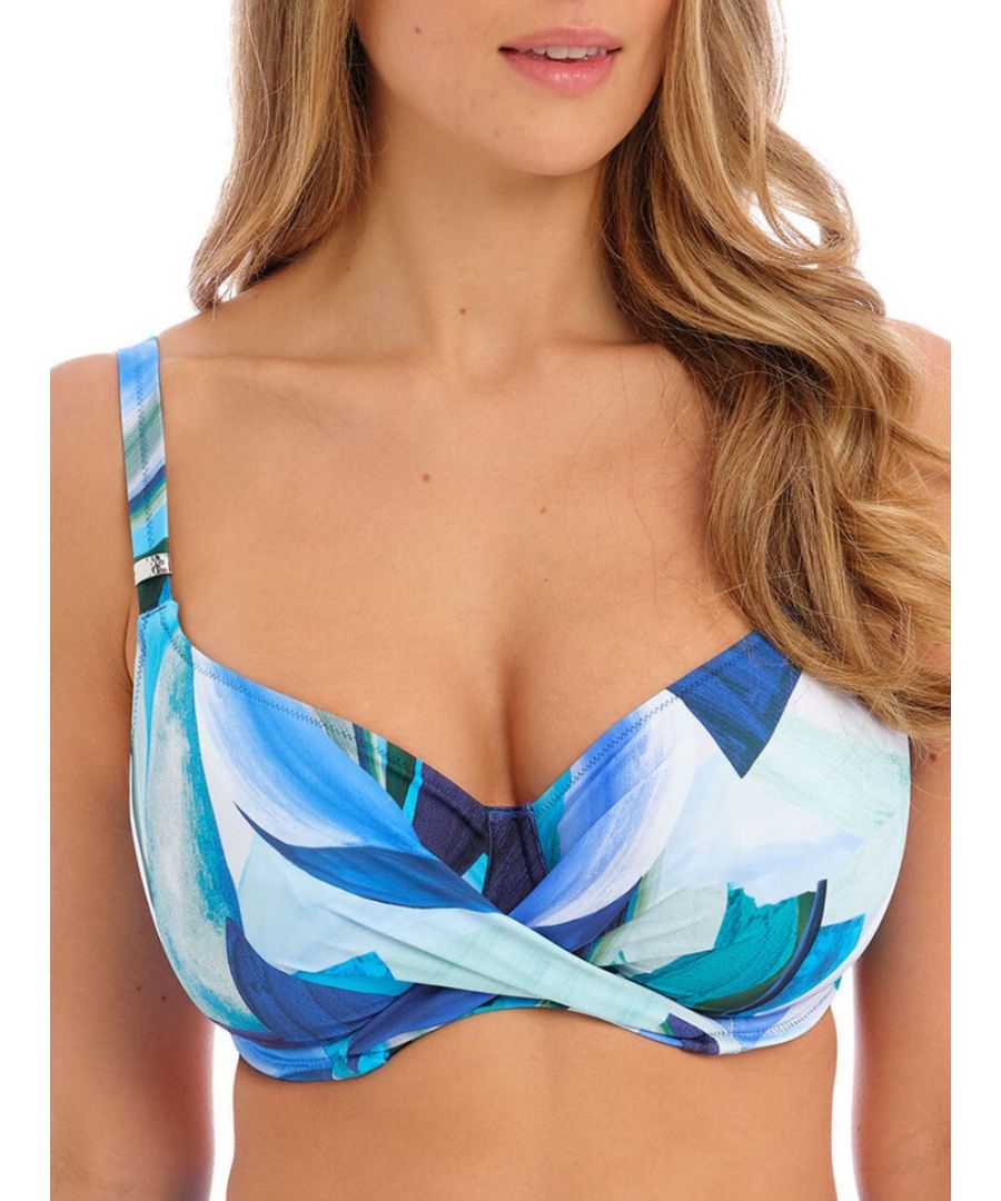 Fantasie Womens Aguada Beach Full Cup Bikini Top - Blue Polyamide - Size 34D