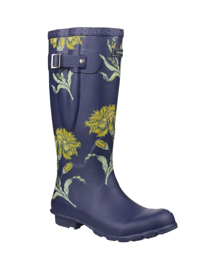 Image for Cotswold Womens/Ladies Windsor Printed Wellington Boots (Flower)