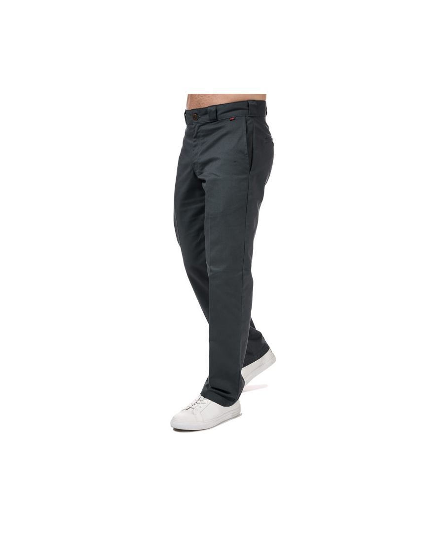 Mens Dickies Slim Crew Pants in charcoal.- Featuring wrinkle resistant technology.- 4 pocket design.- Stain release.- Slim tapered fit.- 65% Polyester  35% Cotton. Machine washable. - Ref: DK0A4XDWCH01