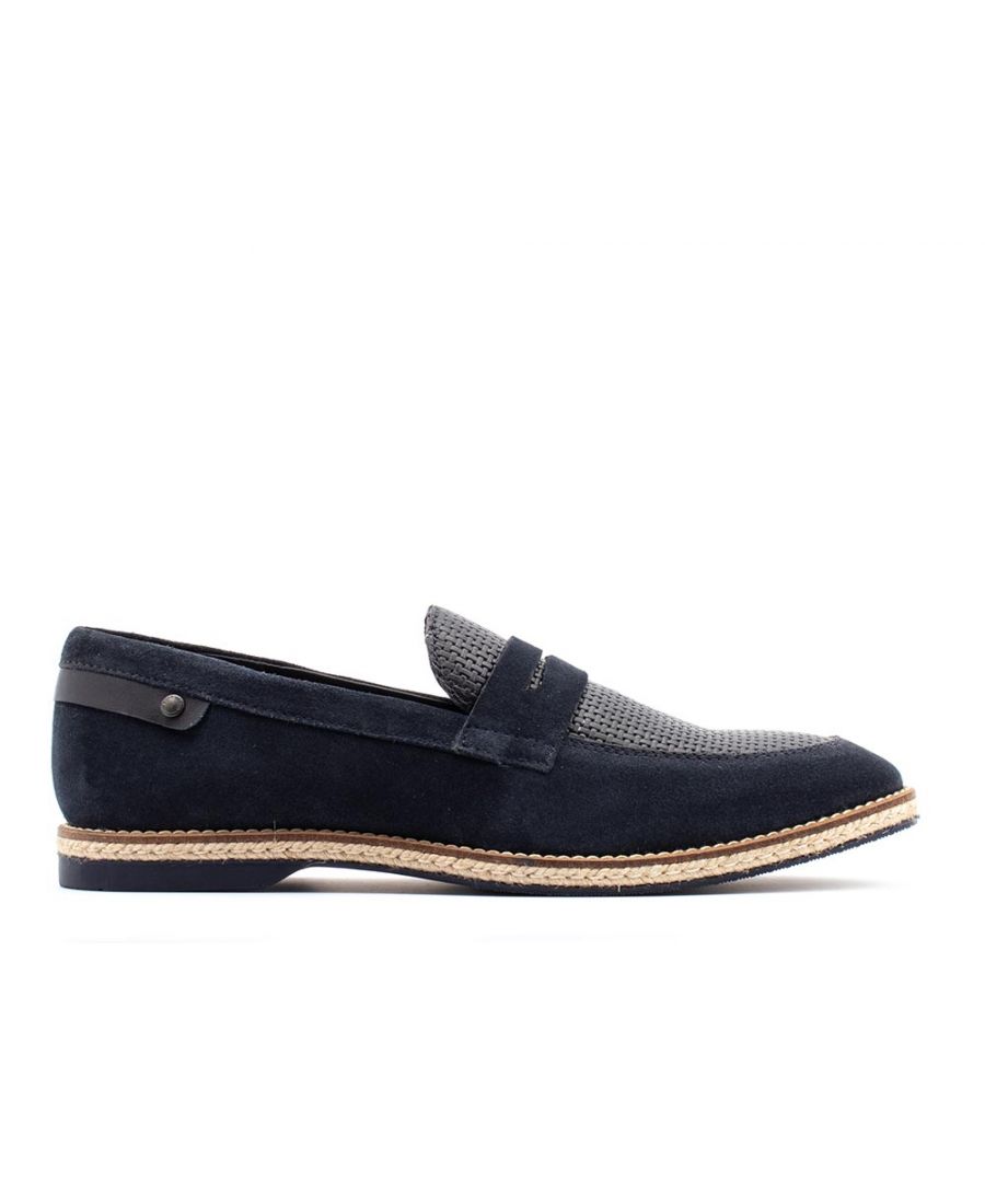 Image for Base London Combie Suede Navy Casual Shoe