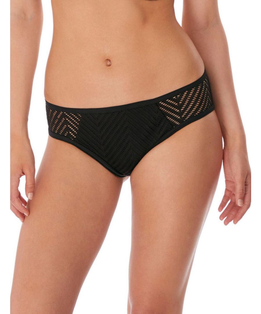 Freya Womens Urban Bikini Brief - Black Nylon - Size Small