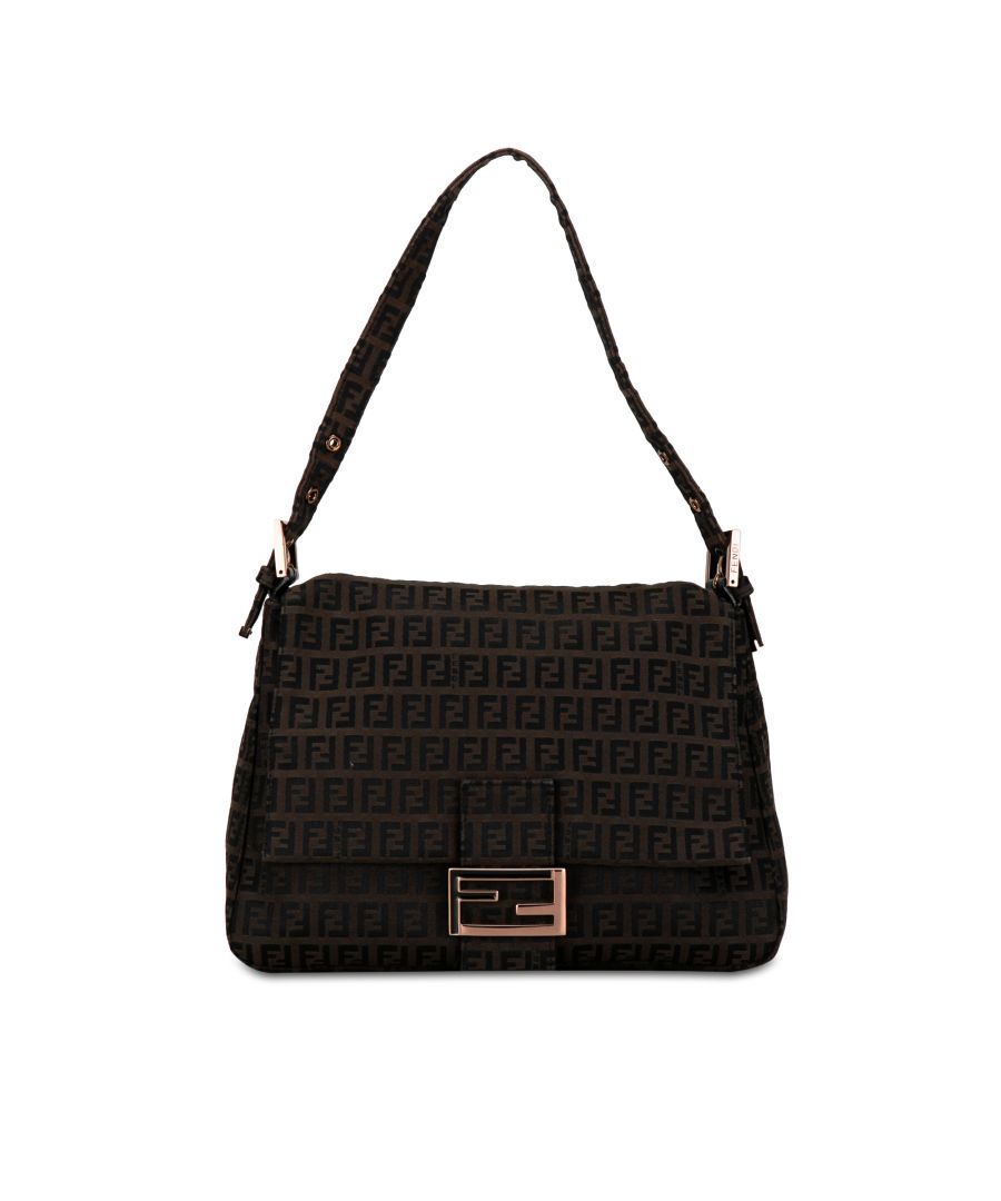 Fendi Pre-owned Womens Vintage Zucchino Canvas Mamma Forever Brown Canvas (archived) - One Size