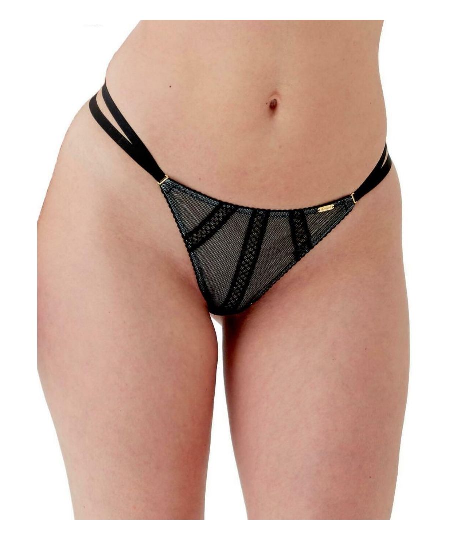 Image for Shadow Mesh Strappy Thong