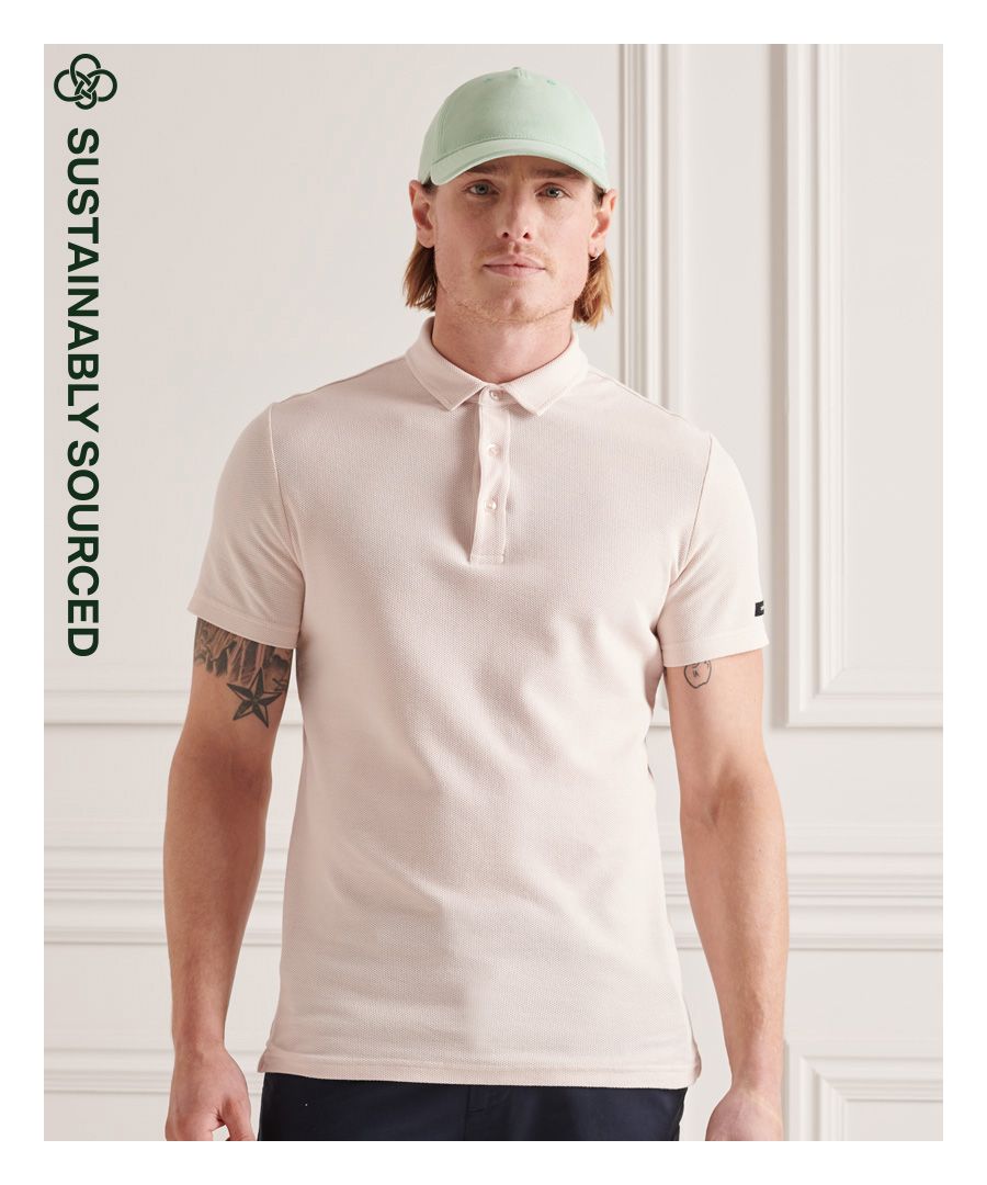 Image for SUPERDRY Organic Cotton Textured Jersey Polo Shirt