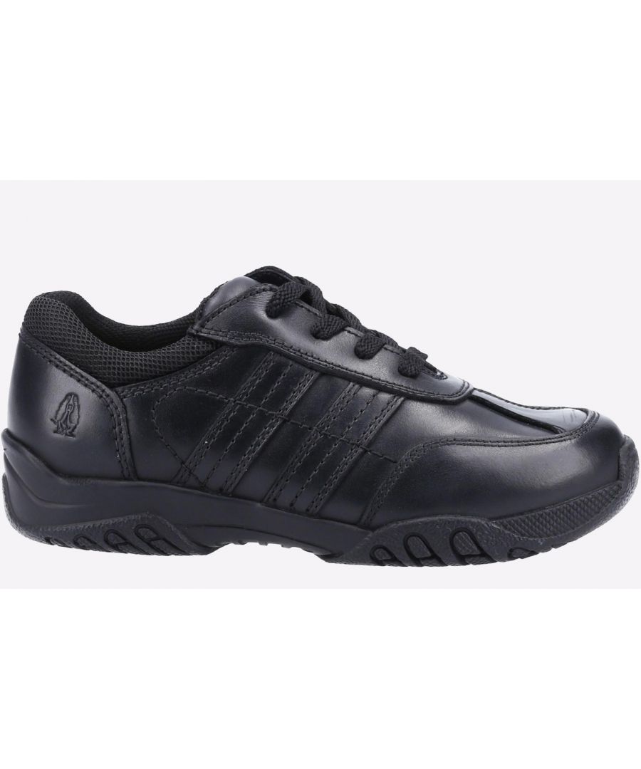 A firm favourite in our Back to School range, Jezza Shoe features a padded ankle collar for comfort, memory foam footbed and easy lace up fastening.\n-Leather Upper\n-Micro-Fresh Lining\n-Memory Foam Footbed\n-Approx 25mm Heel Height