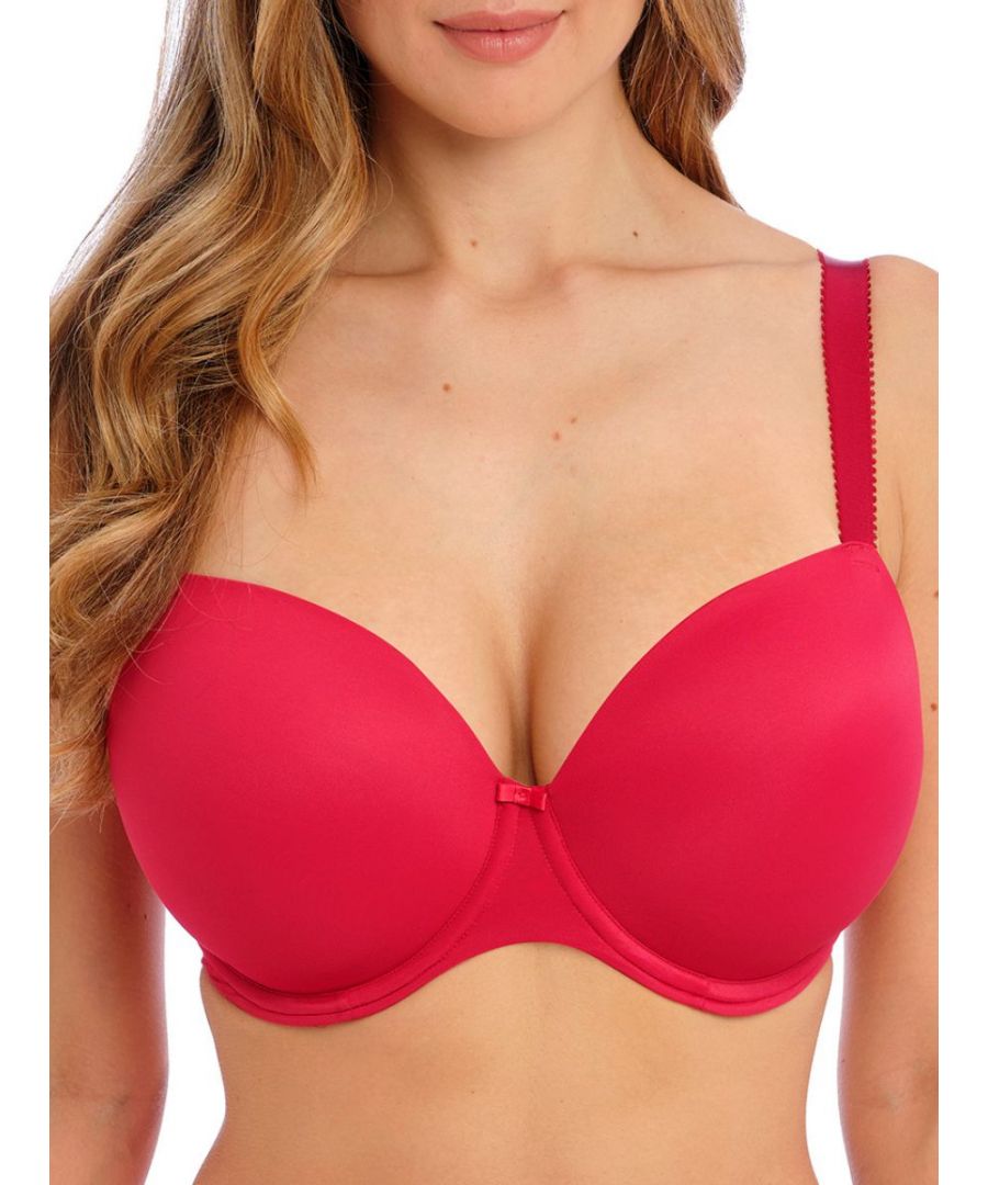 Fantasie Womens Smoothease T-Shirt Bra - Red Polyamide - Size 40F