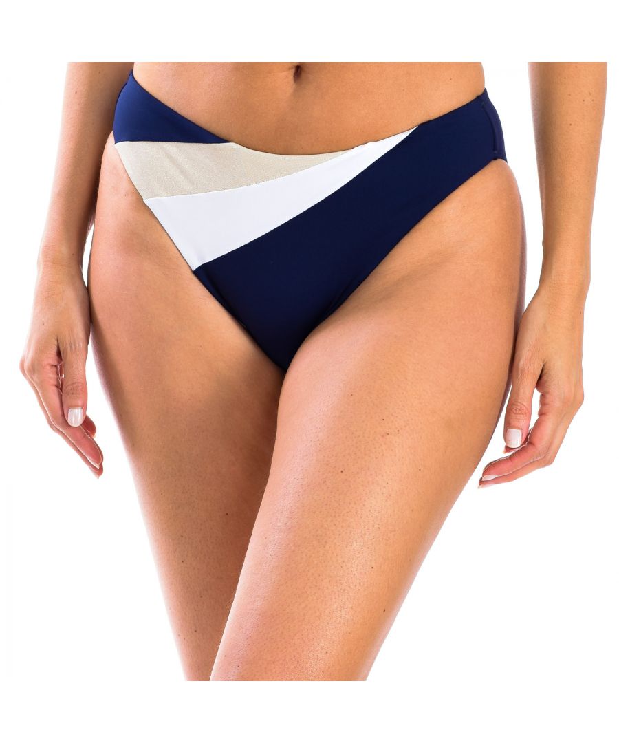 ORY Womenss high waist bikini bottom W231455 - Blue Polyamide - Size Small