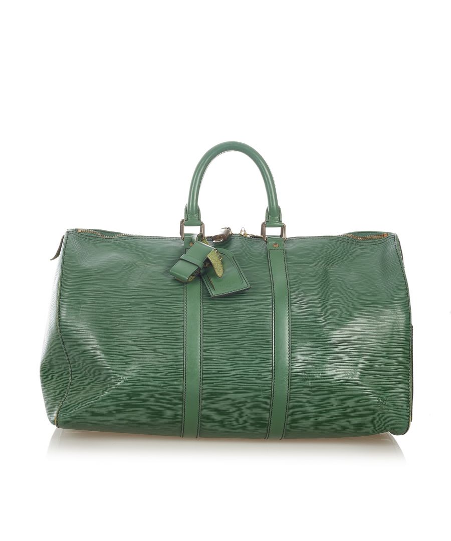 Image for Vintage Louis Vuitton Epi Keepall 50 Green
