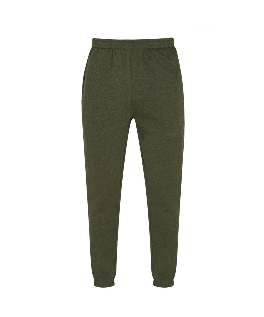 Slazenger Cuffed Fleece Jogging Pants Mens - These Slazenger Cuffed Fleece Jogging Pants are perfect for casual wear, thanks to their comfortable fit, combined with its elasticated waistband, cuffed hem and Slazenger branding, these are ideal for any day.