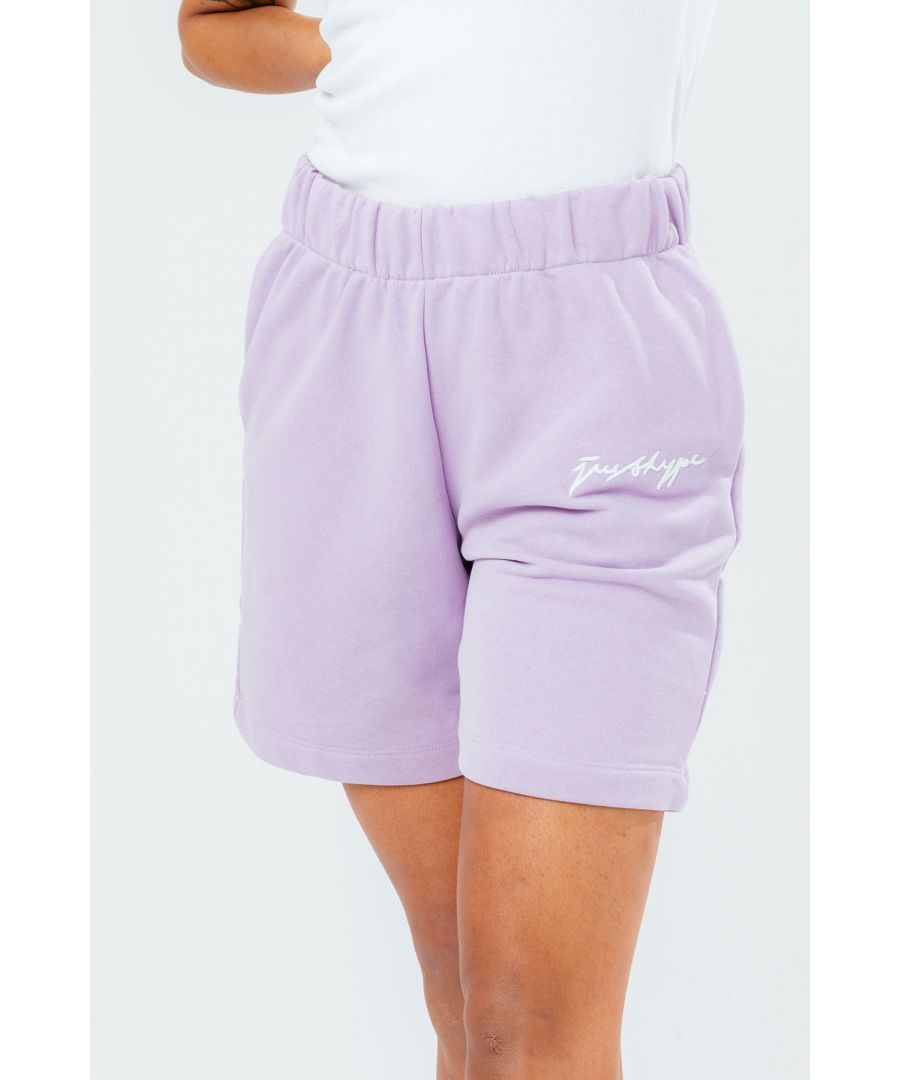 Image for Hype Lilac Reverse Loop Back Shorts