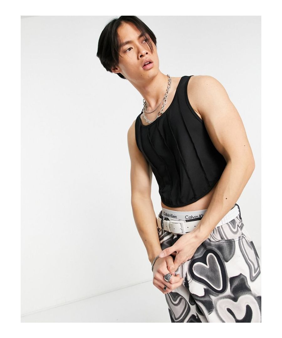Shirt by COLLUSION Exclusive to ASOS Square neck Sleeveless style Corset-style seams Slim fit  Sold By: Asos