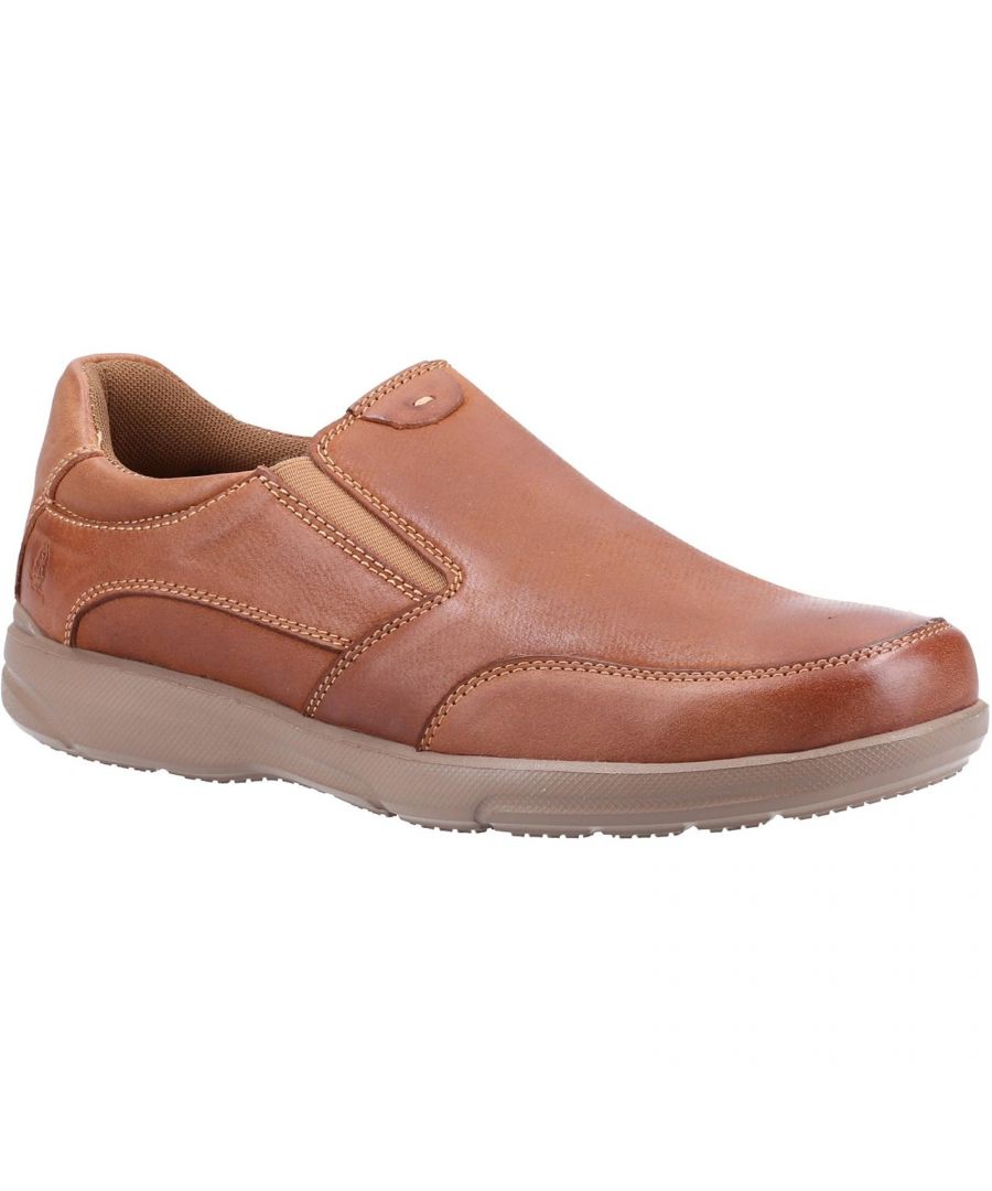 Real leather upper. Hardwearing Phylon unit. Breathable textile lining and memory foam comfort insole. Padded collar for extra comfort. Twin elasticated gussets for easy on and off.