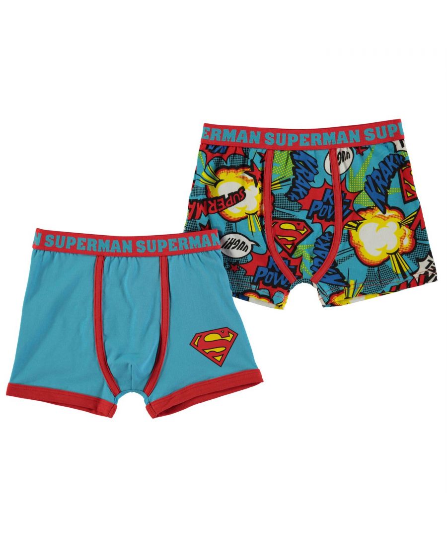 Character 2 Pack Boxers Infant Boys -  These Character Boxers are crafted with an elasticated waistband for comfort and flat lock seams to prevent chafing. They feature a reinforced pouch for support and are a lightweight construction. These boxers are an all over print design with a signature logo and are complete with Character branding.