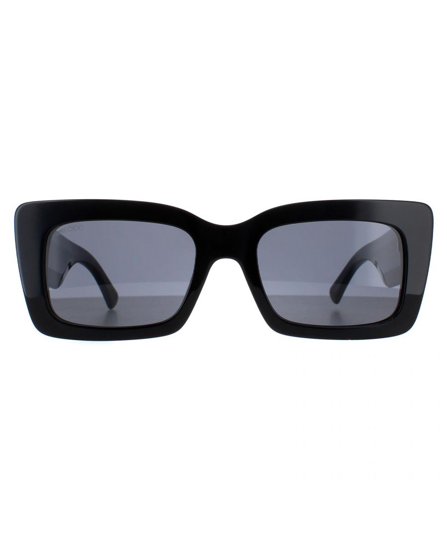 Jimmy Choo Rectangle Womens Black Grey Blue VITA/S - One Size
