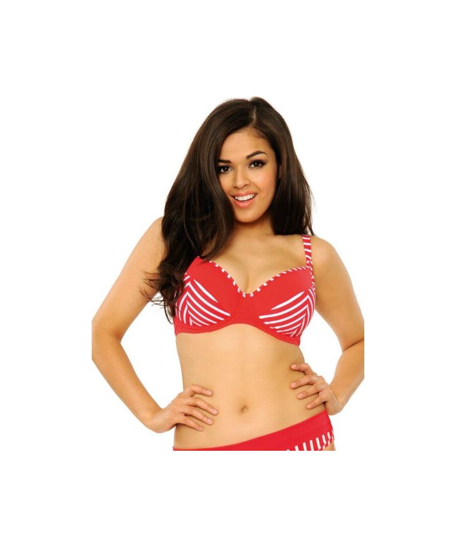 Curvy Kate Womens CS7011 Horizon Foam Lined Bikini Top - Red - Size 30D