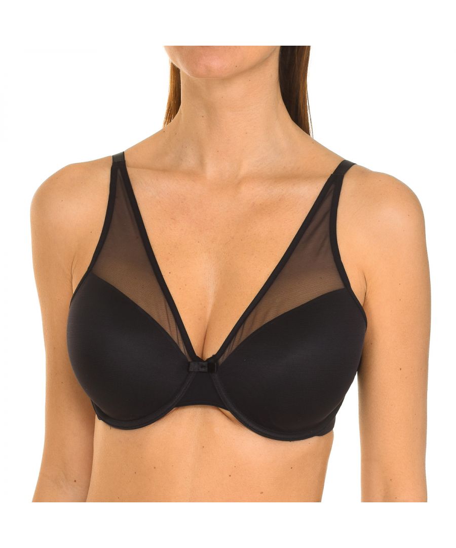 Dim Womens Generous Invisible Underwire Bra D09a0 Women - Black Polyamide - Size 34C