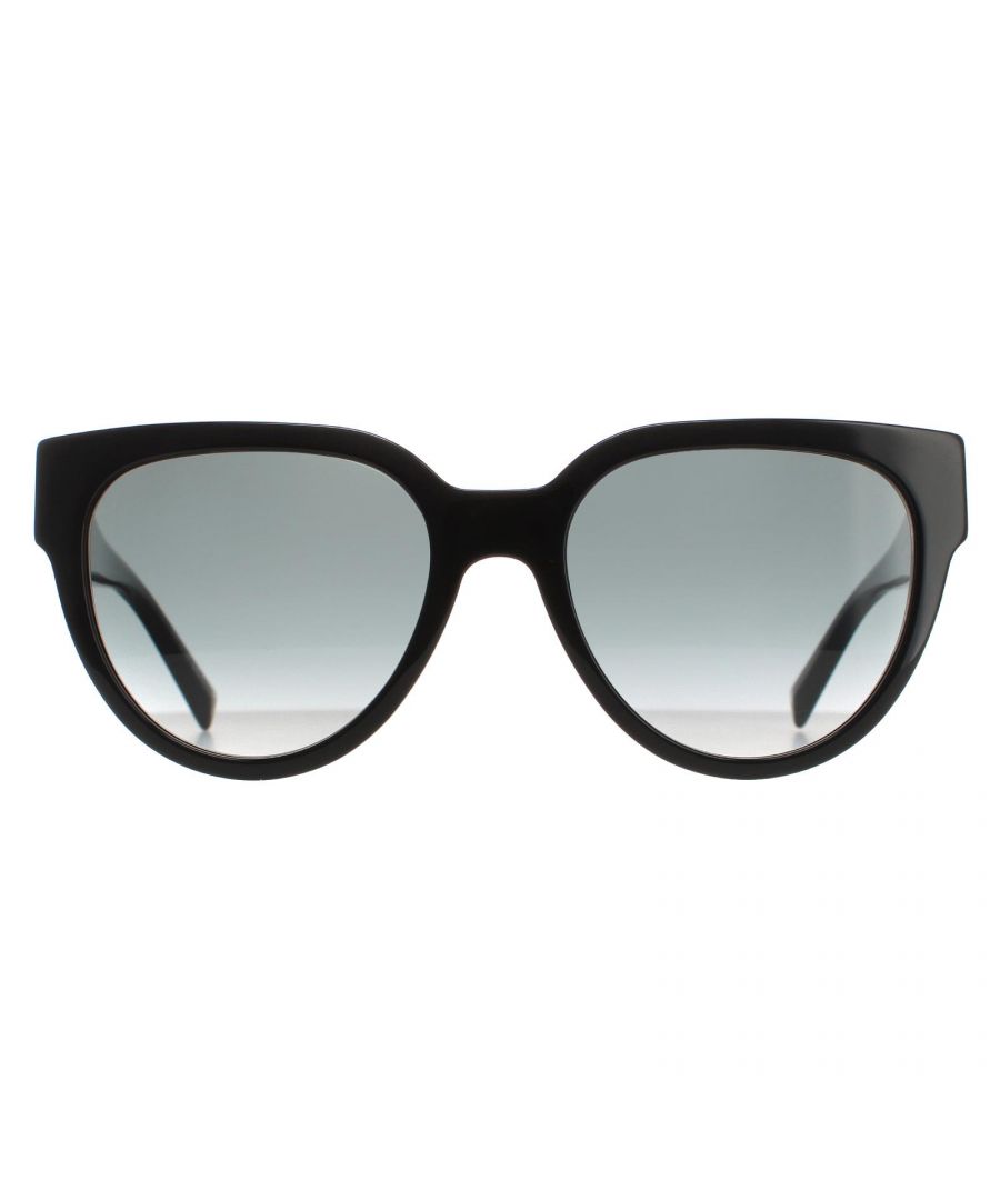 Givenchy Round Womens Black Dark Grey Gradient GV 7155/G/S  are a classic round style crafted from lightweight acetate. The Givenchy logo is engraved on the temples for brand authenticity