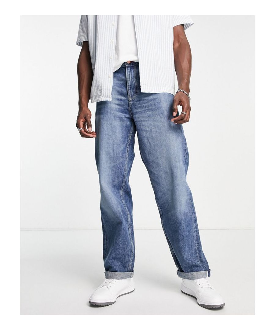 Baggy jeans by ASOS DESIGN Belt loops Functional pockets Baggy fit Sold by Asos
