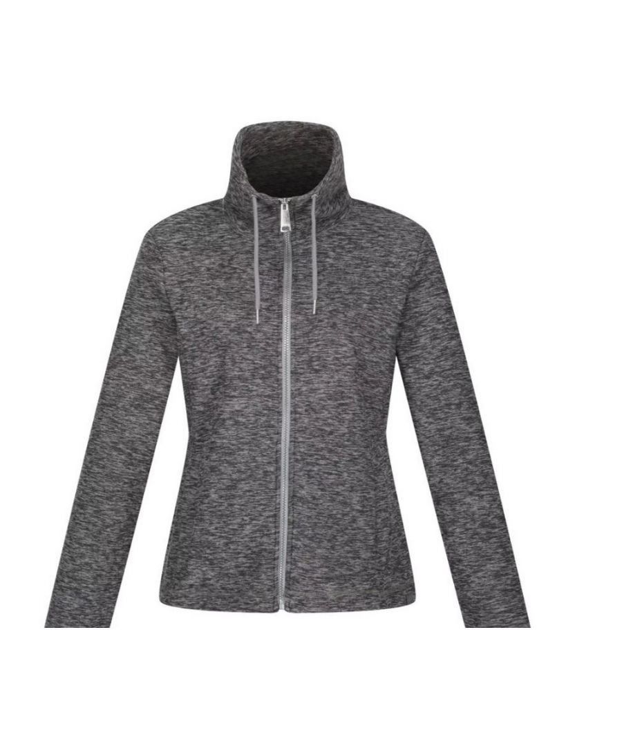Fabric: Fleece, Soft Touch. Design: Logo, Marl. Hardwearing, Metal Eyelets. Neckline: Drawcord, Standing Collar. Sleeve-Type: Long-Sleeved. Pockets: 2 Welted Pockets. Fastening: Full Zip.