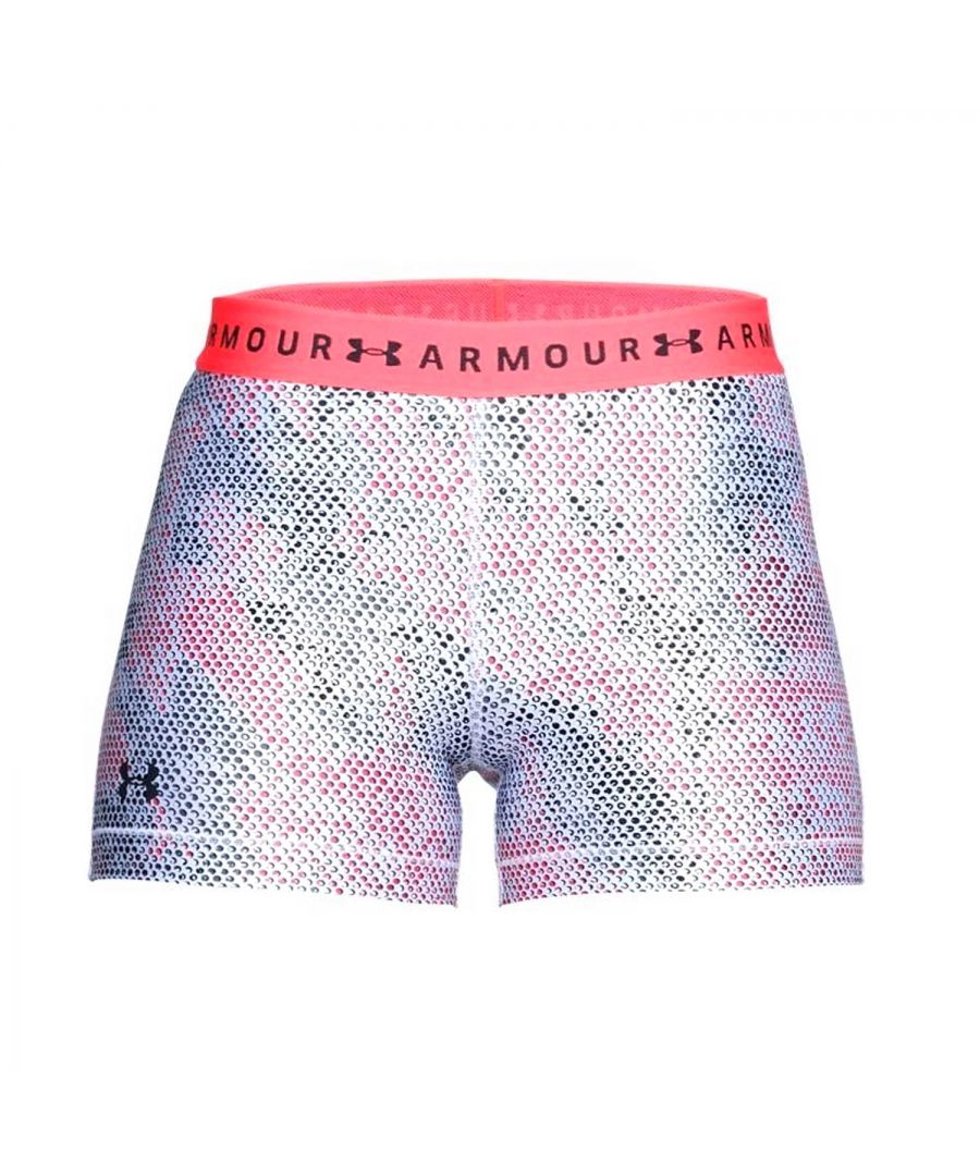 Image for Under Armour HeatGear Armour Printed Womens Shorty Pink/White - L