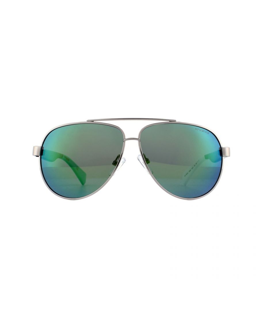 Image for Polaroid Kids Sunglasses PLD 8034/S 1ED 5Z Grey Green Green Mirror Polarized