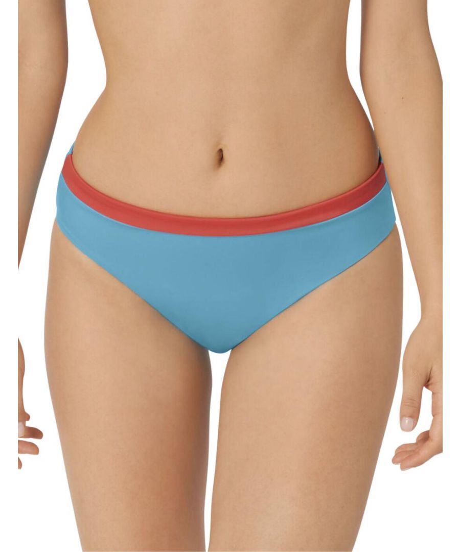 Sloggi Womens 10207671 Shore Kosrae High Leg Bikini Bottom - Multicolour Elastane - Size 14 UK