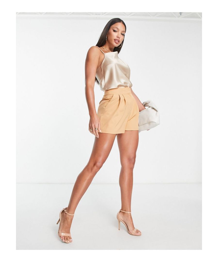 Shorts by ASOS Tall Make some legroom High rise Pleat details Side pockets Regular fit Sold by Asos