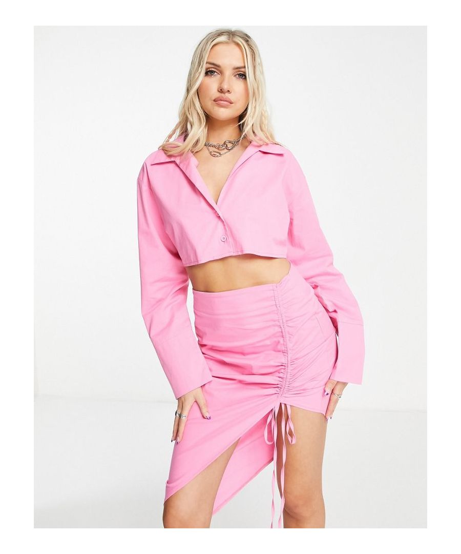 Shirt by Public Desire Part of a co-ord set Skirt sold separately Spread collar Button placket Cropped length Relaxed fit  Sold By: Asos