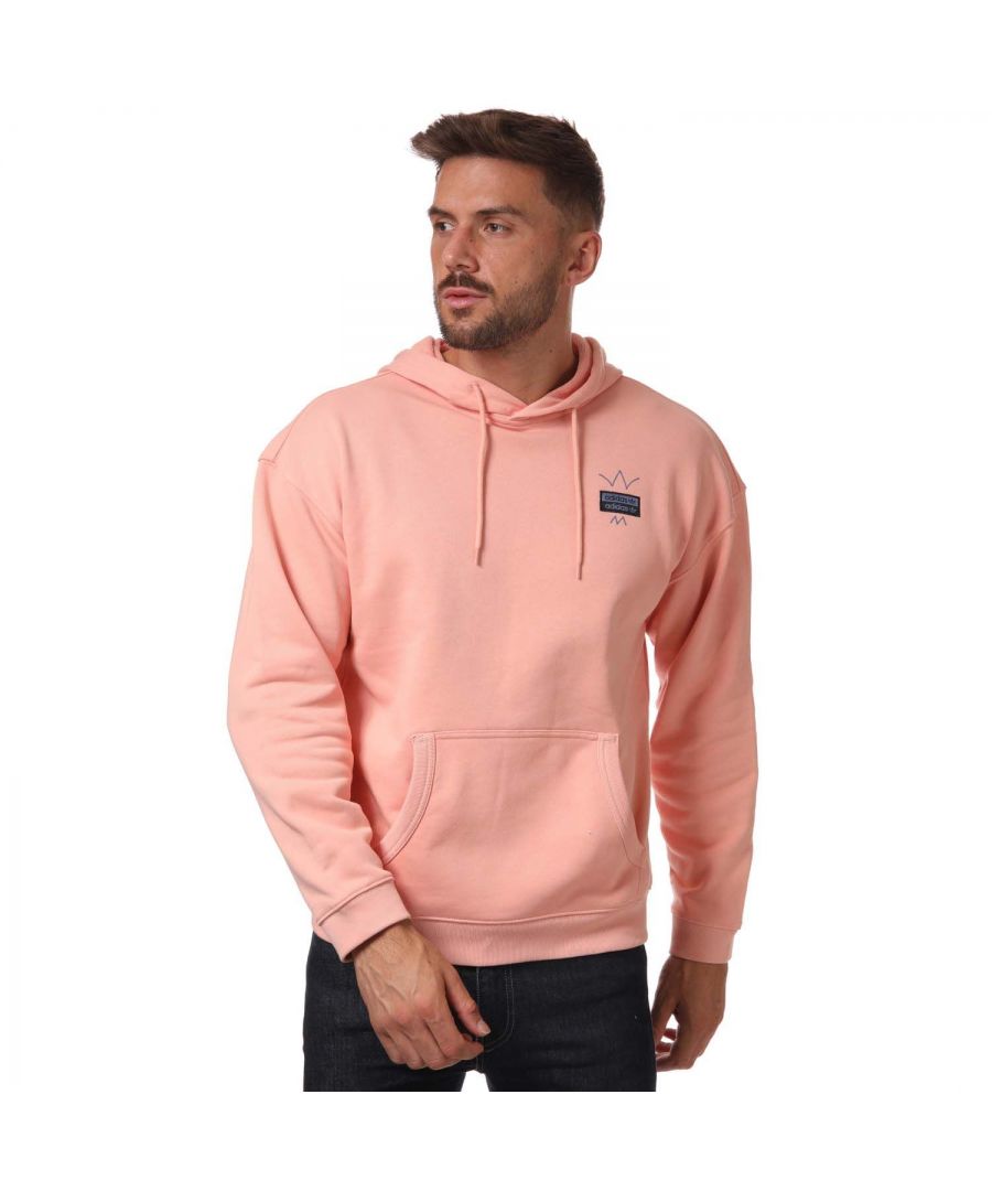 Mens adidas Originals R.Y.V. Abstract Trefoil Hoody in dusky pink.- Drawcord  hood.- Long sleeves.- Pouch pocket.- Ribbed cuffs and hem.- Applique branding.- Straight hem.- Main Material: 100% Cotton.- Ref: GN32800.568  indonesia