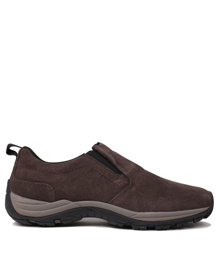 Karrimor  Mens Moc Walking Shoe Slip On Elasticated Dyna Sole Outdoor Hiking - Brown Leather - Size 12