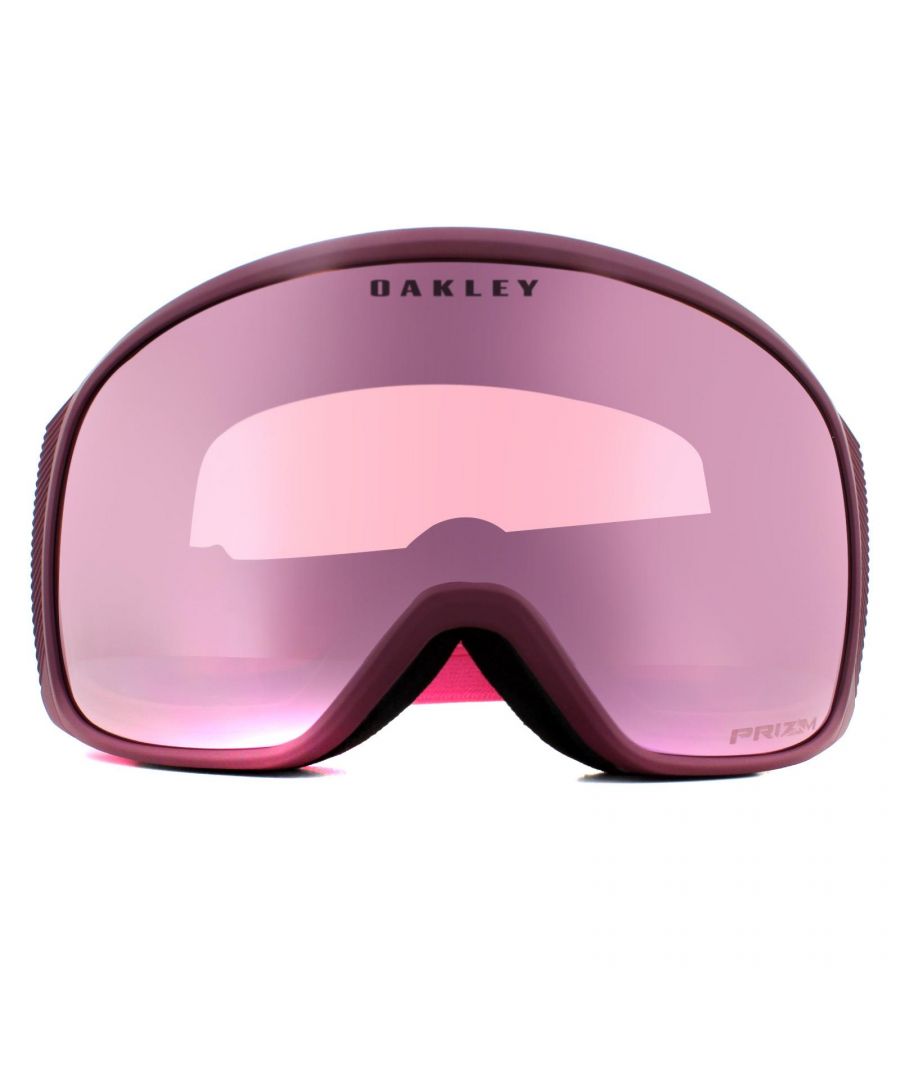 Oakley Ski Goggles Flight Tracker XM OO7105-22 Factory Pilot Grenache Rubine Red Prizm Snow Hi Pink extend the field of view in all directions due to its oversized design. Based on a tried-and-tested architecture, a full-rim encases the lens and reduces movement and distortion during use, whilst triple layered foam increases airflow to aid the elimination of fogging. Engineered to fit a broad range of face shapes, the XM is the medium sized version and will also fit perfectly with most helmets.
