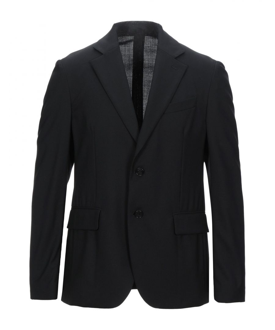 plain weave, no appliqués, basic solid colour, lapel collar, long sleeves, single-breasted , multipockets, button closing, single chest pocket, semi-lined, dual back vents