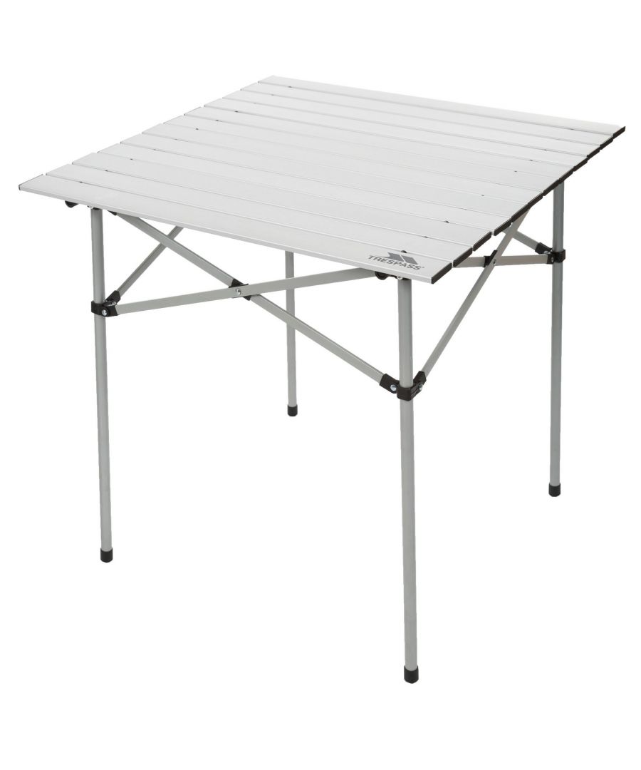 Trespass Unisex Xylo Foldaway Metal Camping Table (Silver) - One Size