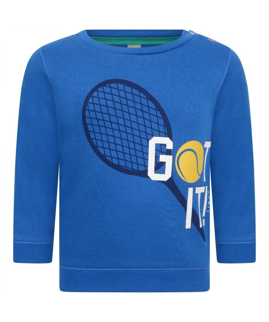 Esprit Baby Boys Blue Cotton Sweater - Size 1Y