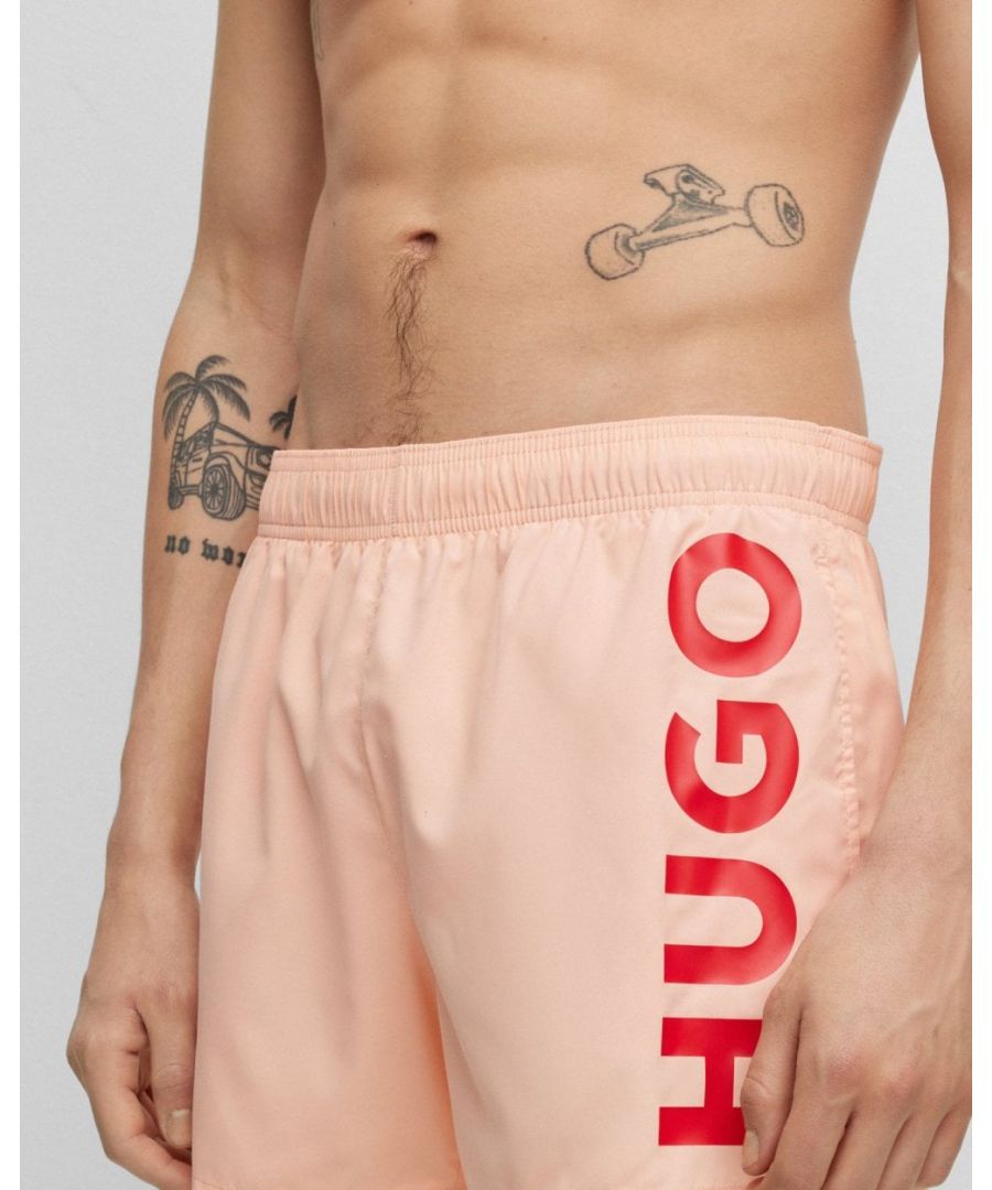 Hugo Abas Mens Swim Shorts - Peach - Size X-Large