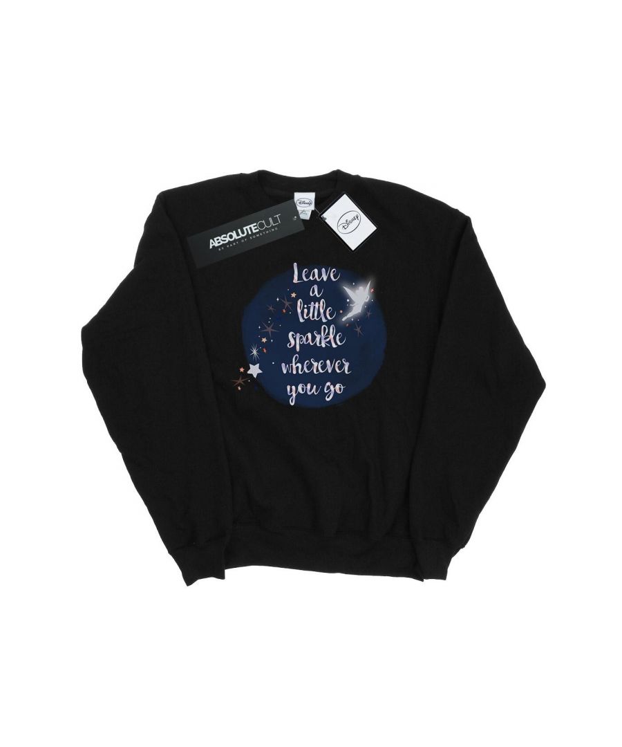 Disney Mens Tinker Bell A Little Sparkle Sweatshirt (Black) - Size 2XL