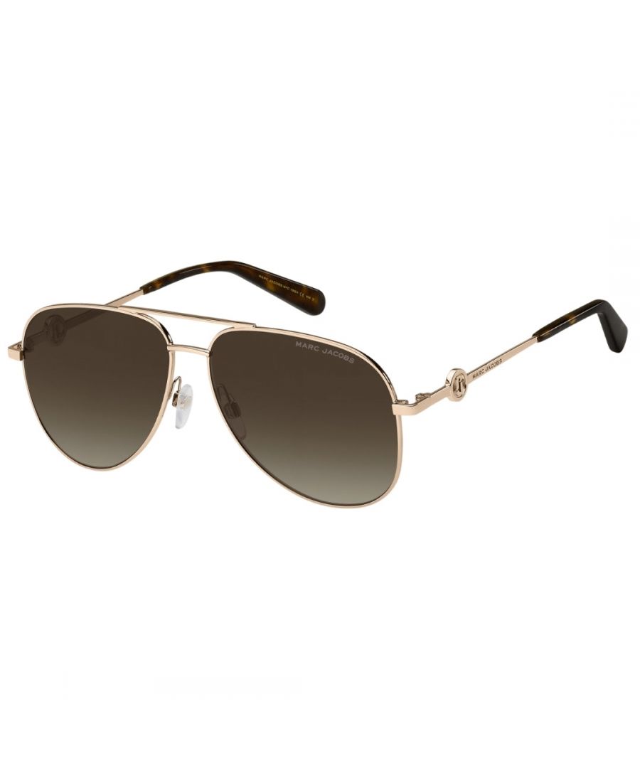 Marc Jacobs Mens Jacob 653 01Q HA Gold Sunglasses Cotton - One Size