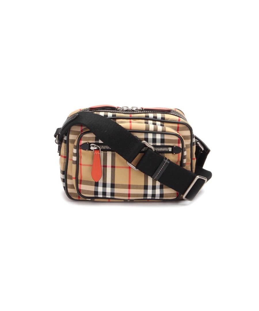 VINTAGE, RRP AS NEW\nThis Burberry Horseferry Check Crossbody Bag in Brown Canvas in size 14-21.5-7-50,A.--The exterior corners is lightly worn\nBurberry Horseferry Check Crossbody Bag\nColor: brown\nMaterial: Canvas\nCondition: very good\nSize: One Size \nSign of wear: No\nSKU: 152674 / 510110420000A001265746 / 510110420000A001265746 \nDimensions:  Length: 1400 mm, Width: 2100 mm, Height: 700 mm