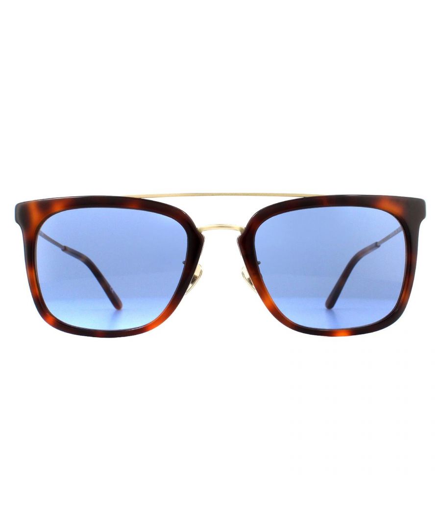 Calvin Klein Sunglasses CK18719S 240 Soft Tortoise Blue are a really classy bang up to date style with the metal double bridge and matching sleek metal temples. The square lens shape completes the modern vintage inspired look.