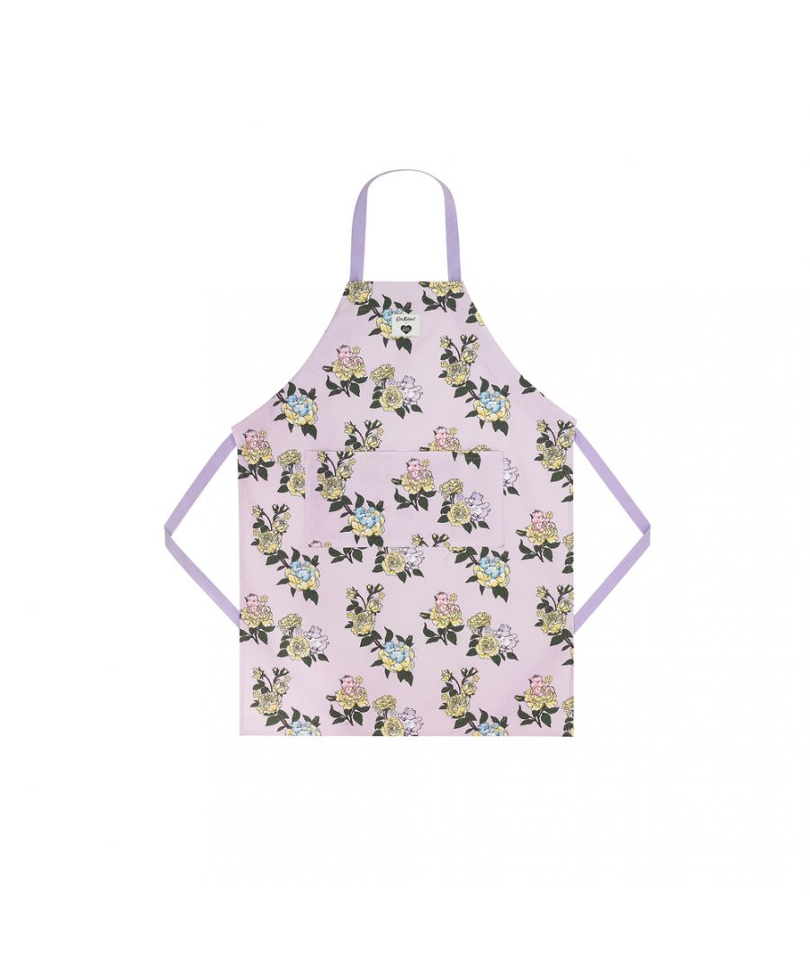 Whether you’re a longtime Care Bears fan or new to these adorable little bears - whose mission is to brighten up everyone’s day, our limited-edition apron is bound to bring added cheerfulness to yours. With its easy tie lilac ribbon that compliments the playful Iconic print, its large pocket for slipping essentials in - like your phone and made from organic cotton - so it can be put in the washing machine again and again - it also adds a good serving of joy to kitchen duties.Matching tea towels and oven gloves available in our unique Care Bears collection.
