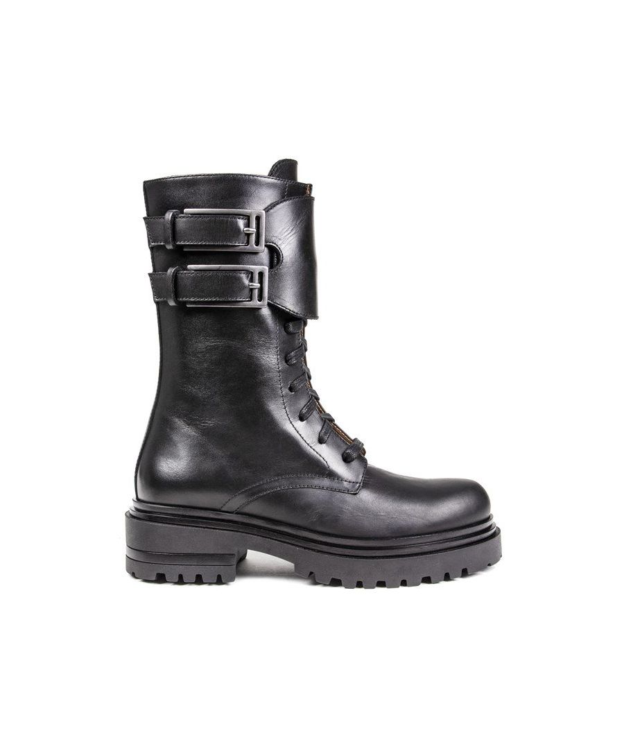 Image for Sole Made In Italy Flores Mid Calf Biker Boots