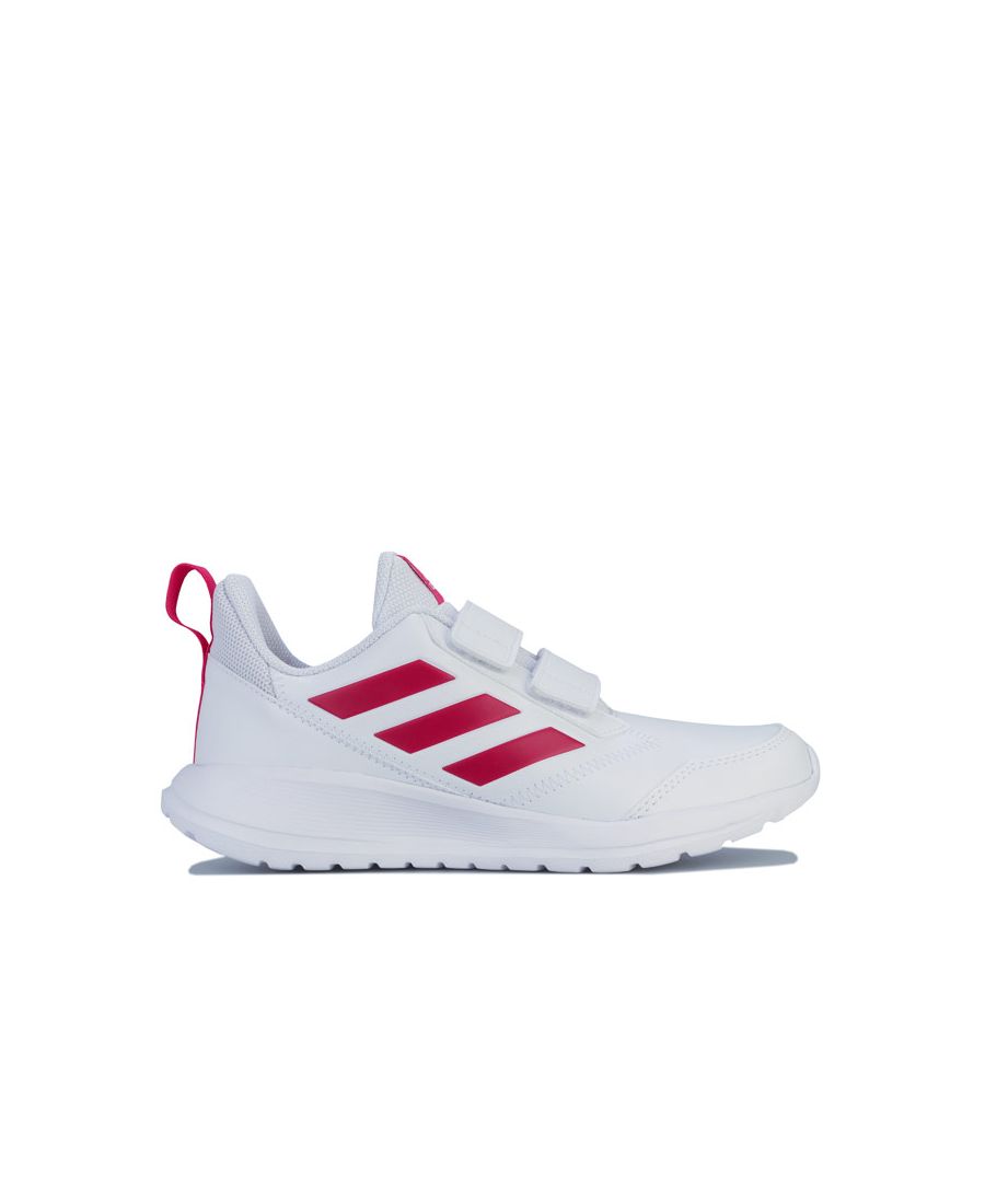 Image for Girl's adidas Junior AltaRun Trainers in White pink