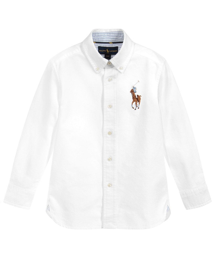 Image for Ralph Lauren Boy's Oxford Pony Shirt White