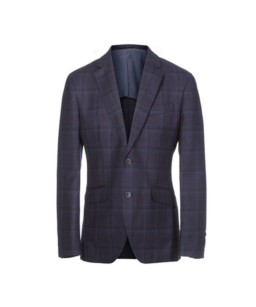 Image for Men's Hackett, Large Navy Check Jacket in Navy Multicolour